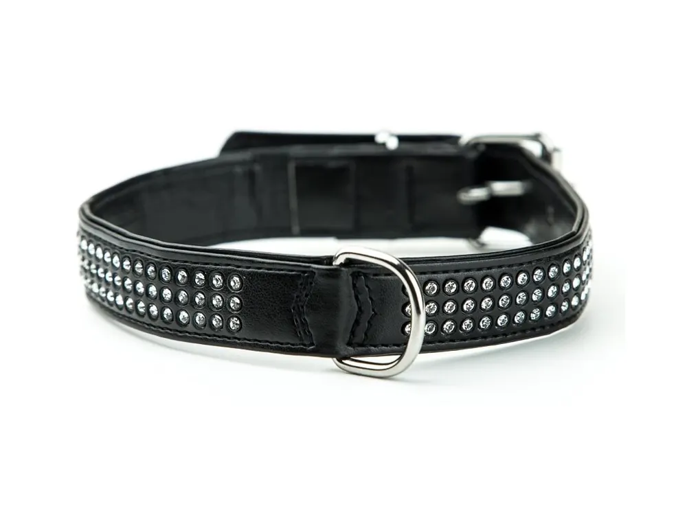 Nobby Crystal obojek se Swarovski krystaly M-L 47cm černá Akce