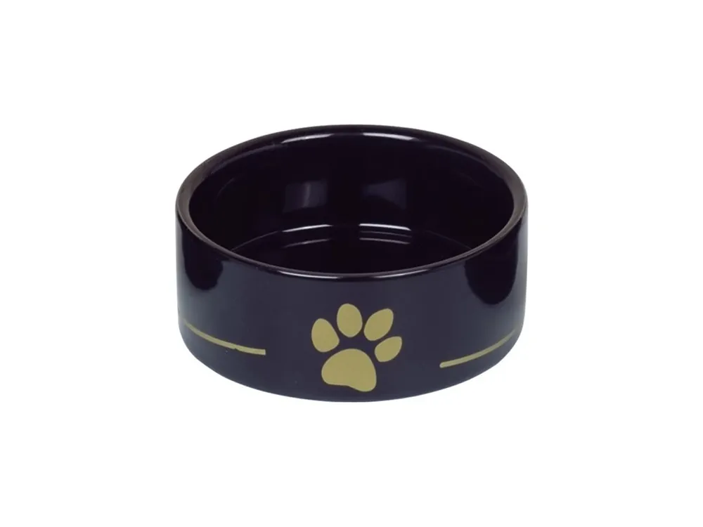 Nobby keramická miska GOLDEN PAW černá 12,0 x 4,5 cm / 0,25 l Cenově Výhodný