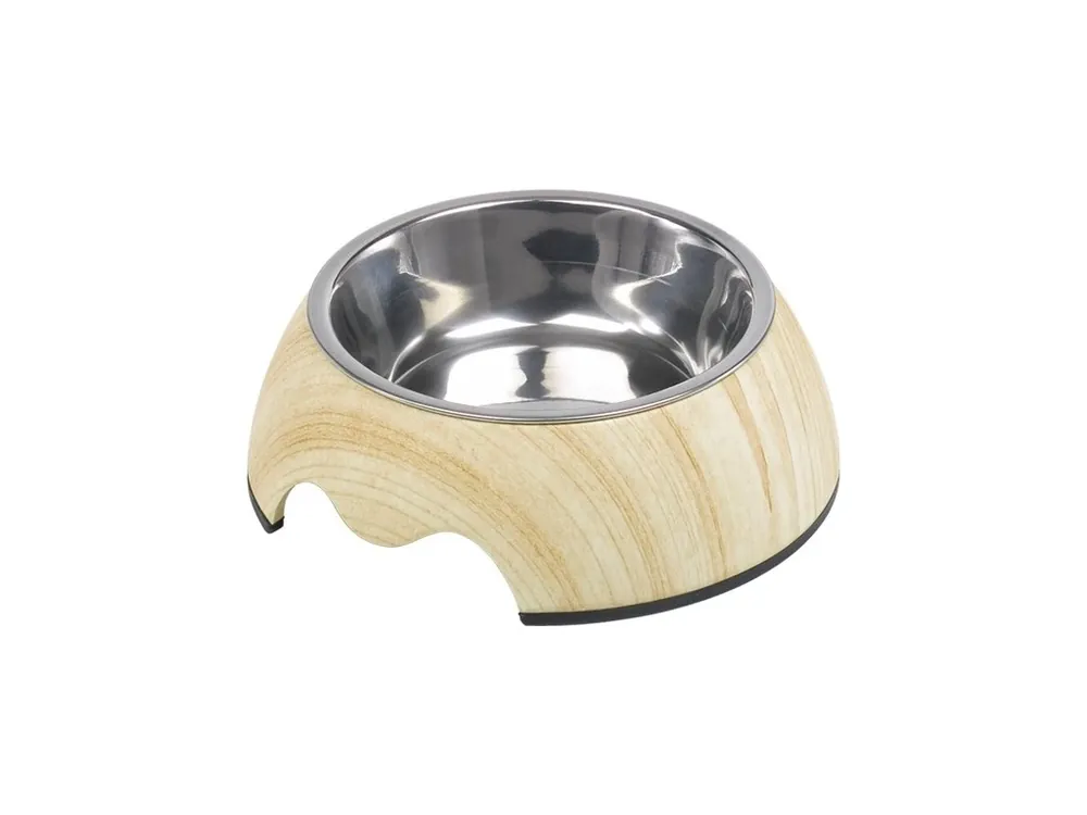 Výhodná Nabídka Nobby Light Wood nerez miska v pouzdře dekor dřevo 160ml