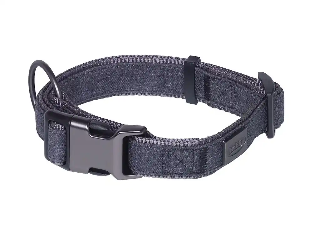 Poslední Šance Nobby LINEN DELUXE obojek nylon černá XS-S 23-30 cm