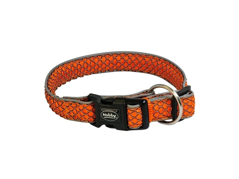 Horká Nabídka Nobby Obojek MESH AIR L-XL 32 mm 50-65 cm oranžová