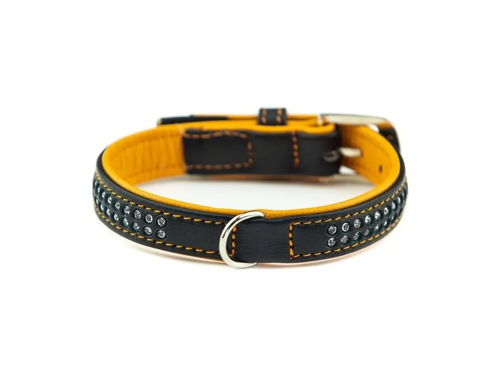Nakupujte Hned Nobby Pacific Deluxe obojek se Swarovski krystaly M 47cm oranžová