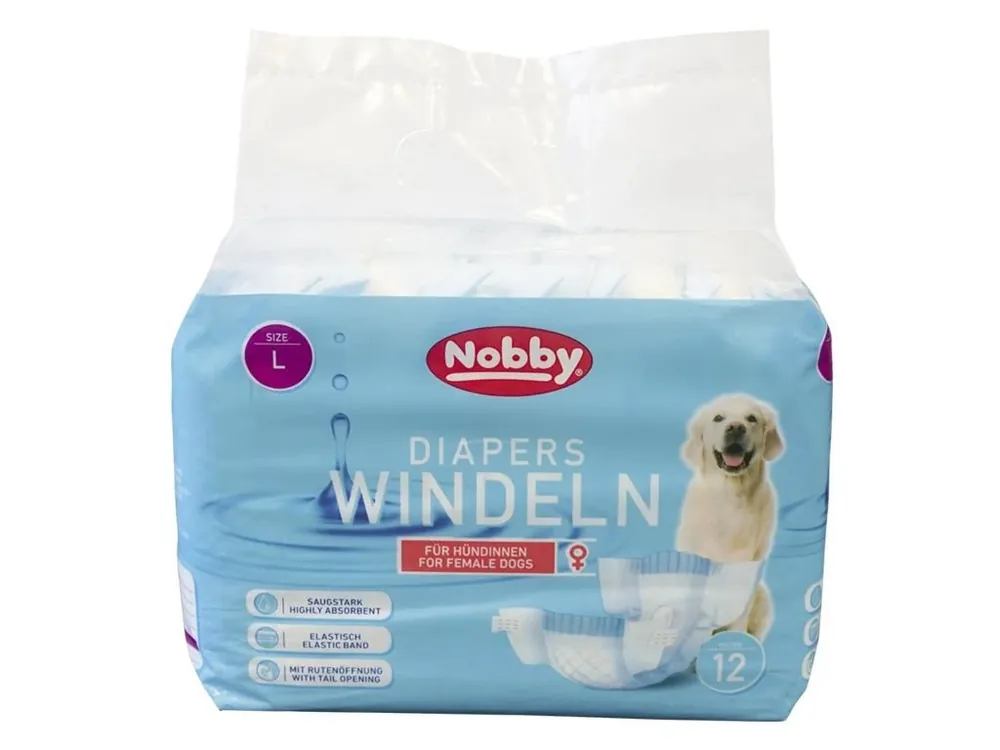 Nobby papírové pleny pro feny L 38-56cm (12 ks) Objednat Nyní