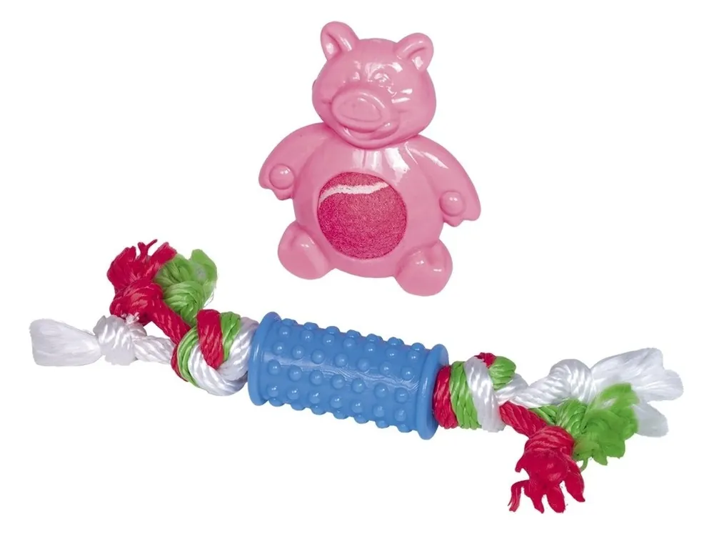 Levný Nobby Puppy set hraček TPR pro malé pejsky 2 ks