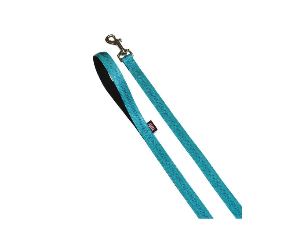 Sleva Nobby SOFT GRIP vodítko nylon 120cm / 25mm tyrkysová