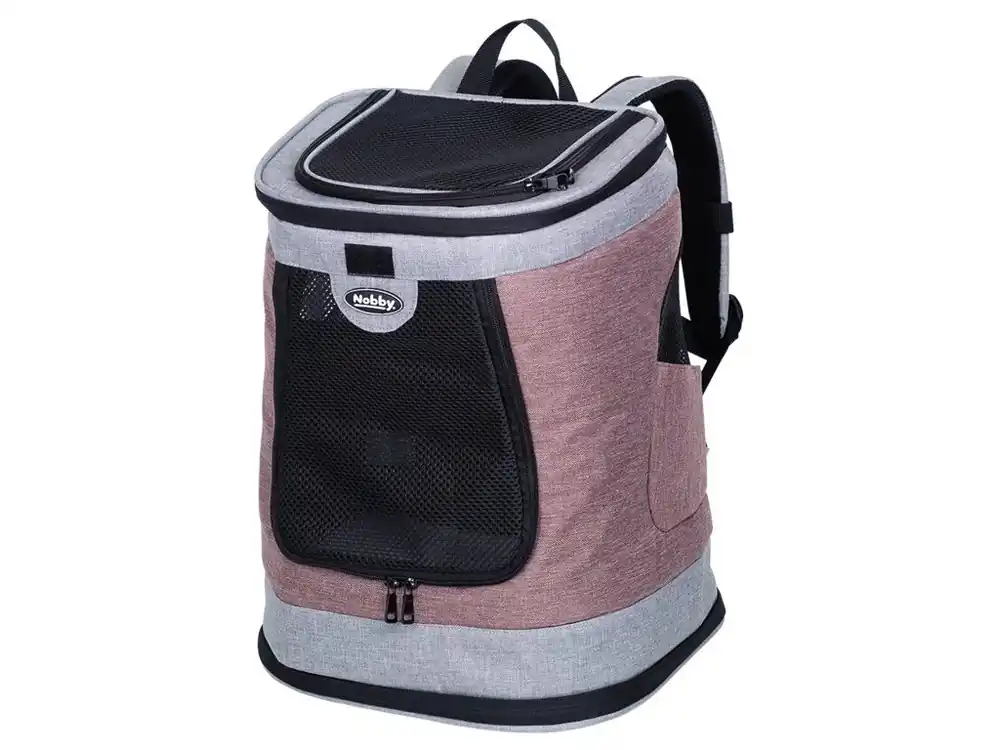Must-Have Nobby zadní batoh PLATA do 10kg růžovo-šedá 34x30x43cm