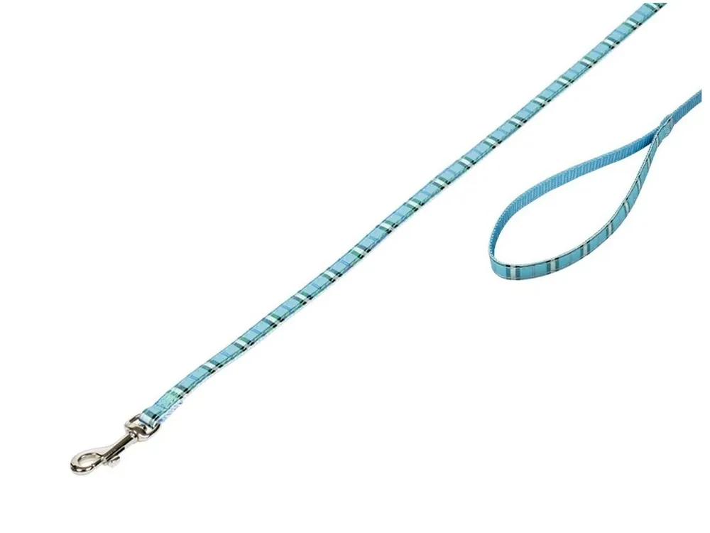 Nobby TARTAN vodítko 120cm / 10mm modrá Vysoce Kvalitní