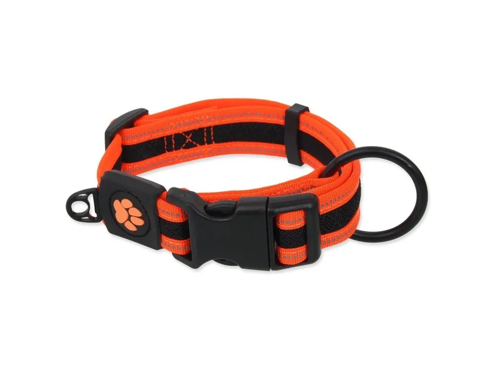 Obojek Active Dog Fluffy L oranžový 3,2x39-59cm Top Prodej