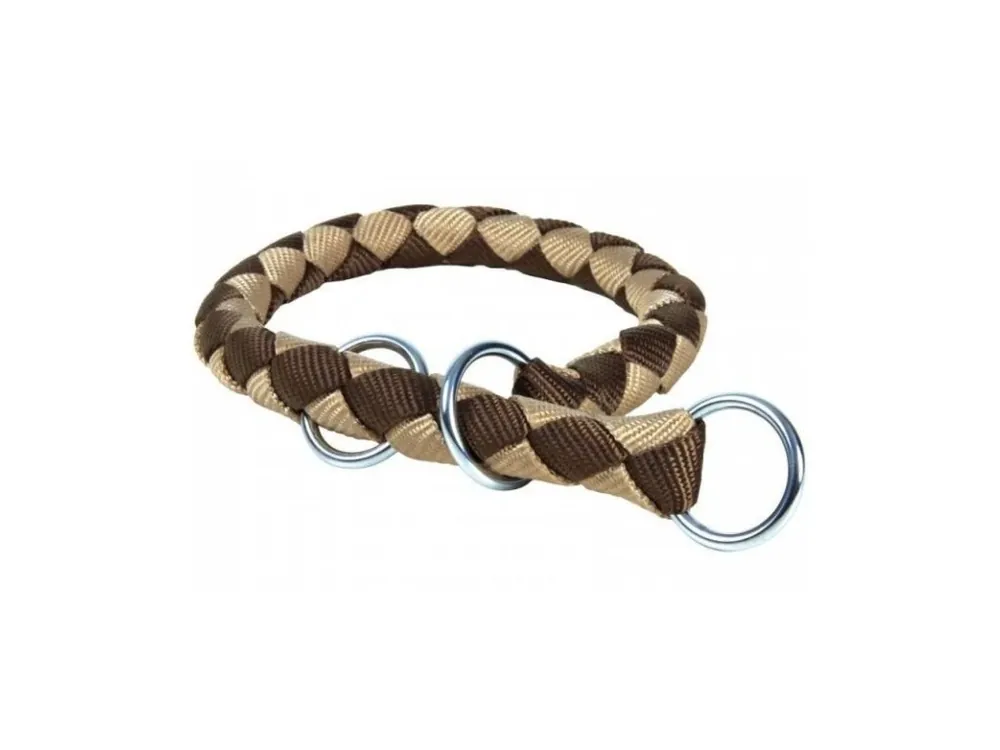Vysoce Kvalitní Obojek Cavo Nylon 12 mm/35-41 cm - hnědá-béžová