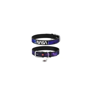 Obojek kožený NASA21 černý (38-49cm/2,5cm) Finální Výprodej