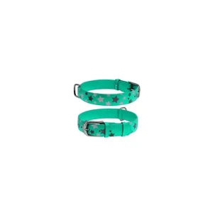 Výhodná Nabídka Obojek kožený Stars mint (30-39cm/2cm)