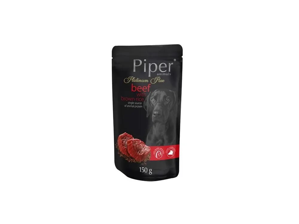 Rychlé Dodání PIPER PLATINUM HOVĚZÍ A HNĚDÁ RÝŽE KAPSIČKA 150 g