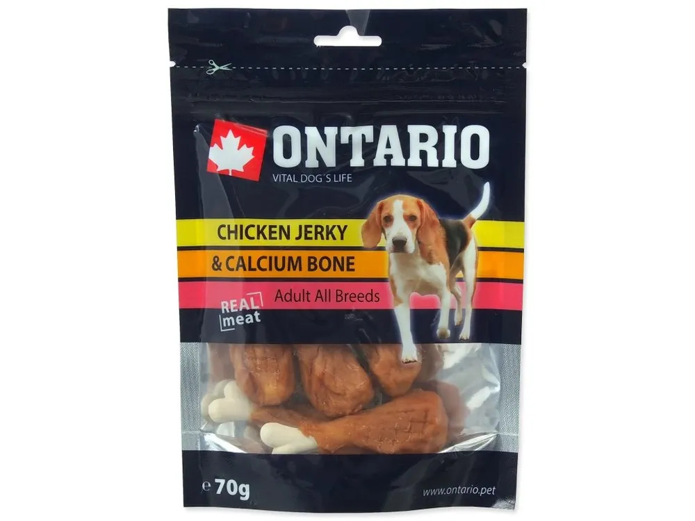 Pochoutka Ontario kuřecím obalená vápníková kost 70g Rychlé Dodání
