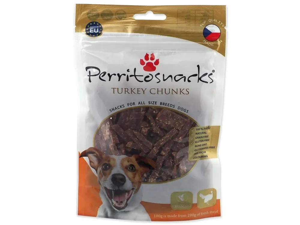 Pochoutka Perrito krůtí kousky 100g Levný