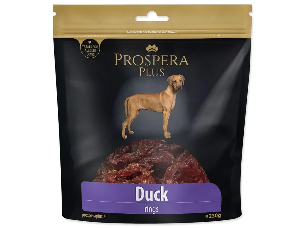 Nakupujte Hned Pochoutka Prospera Plus kachní kroužky 230g