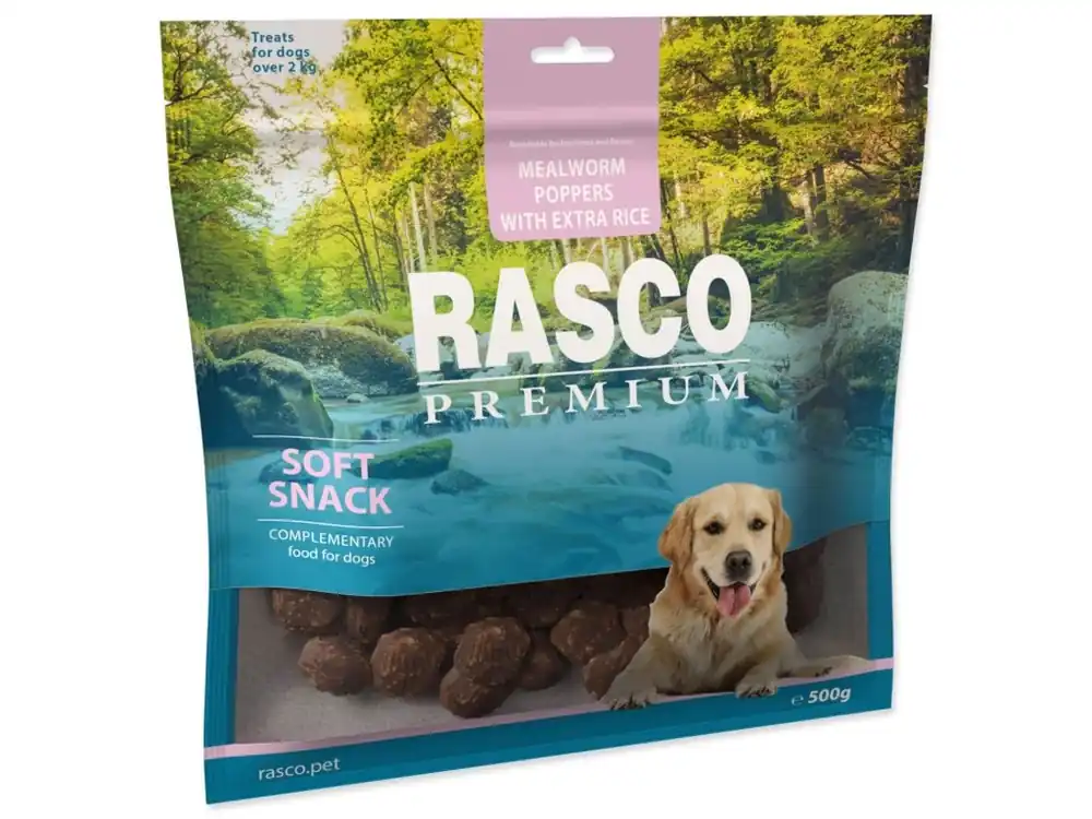 Horká Nabídka Pochoutka Rasco Premium mouční červi a extra rýže 500g