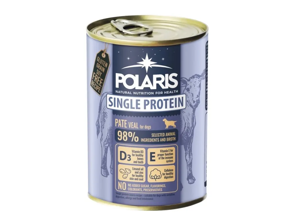 Aktuální Polaris Single Protein Paté Pes Telecí, konzerva 400 g