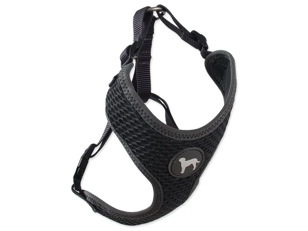 Vysoce Kvalitní Postroj Active Dog Mellow XS šedý 1,5x30-40cm