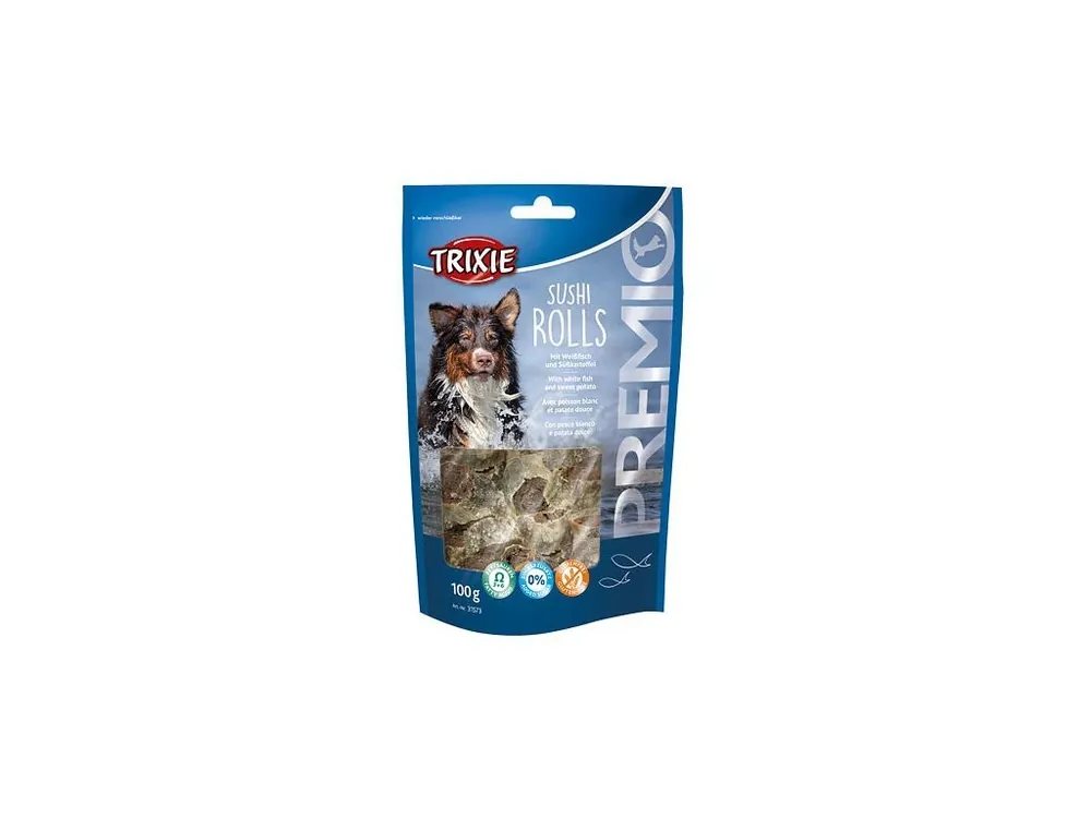 Expresní Doručení Premio SUSHI ROLLS Light - 100% rybí kolečka 100g - EXPIRACE 01/2025