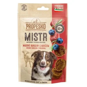 Propesko Dog Mistr burger hovězí, borůvka a rozmarýn 60 g Akce