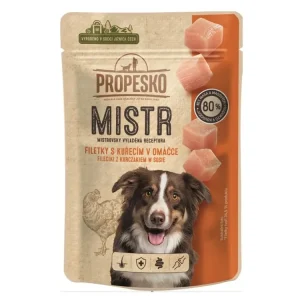 Výprodej PROPESKO Dog Mistr kuřecí v omáčce, kapsa 85 g