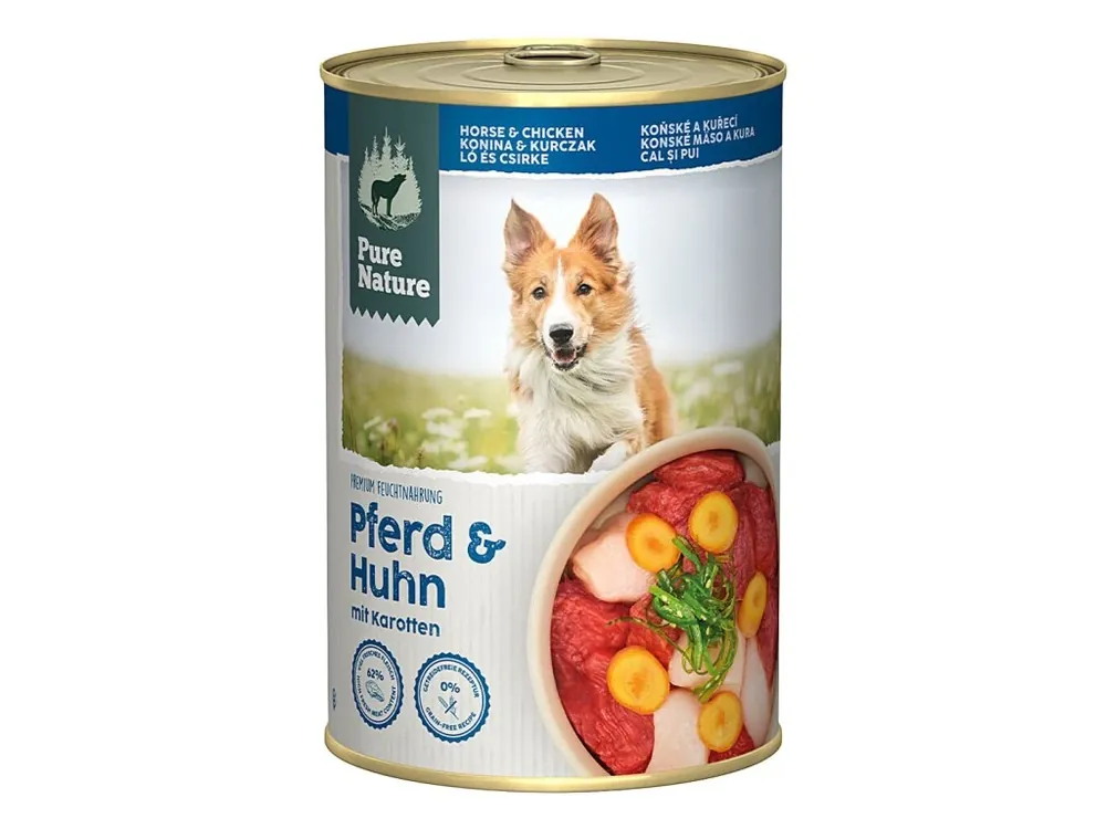 Nakupujte Hned Pure Nature Dog Adult konzerva Koňské a Kuře 400g