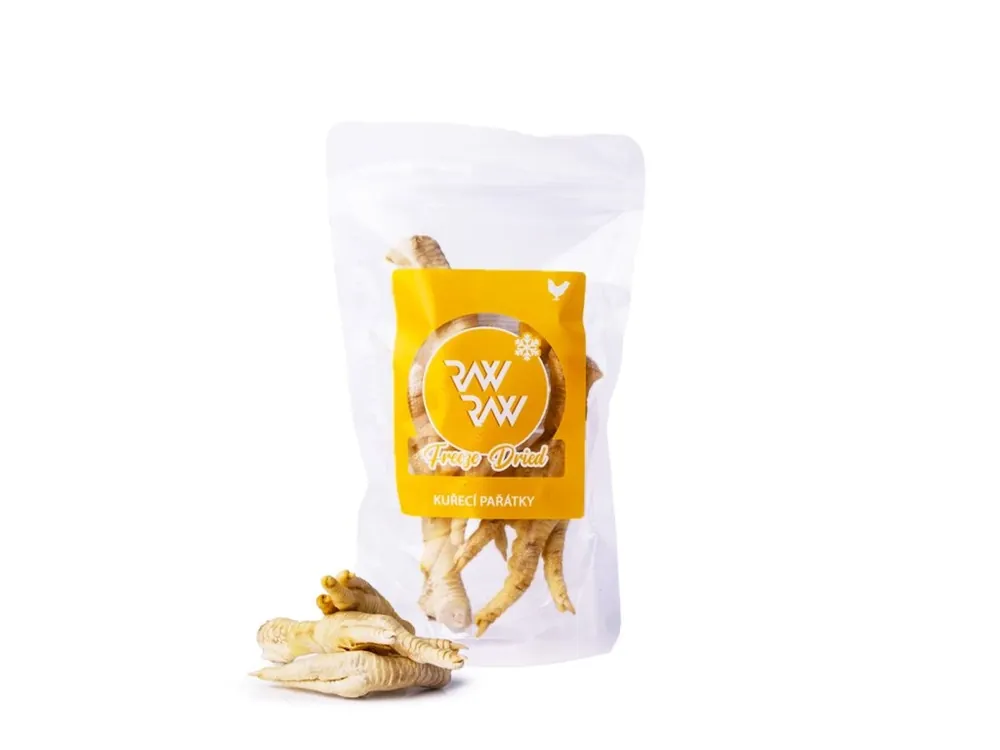 Odeslání Ihned RAW RAW Freeze Dried Kuřecí pařátky 60g