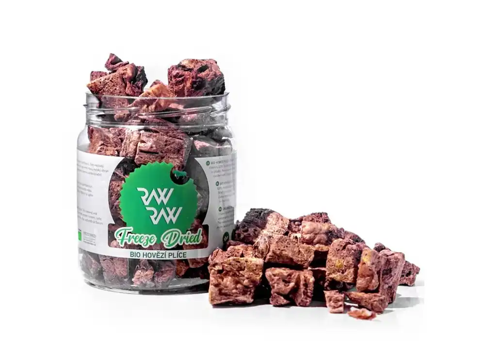 RAW RAW mrazem sušené BIO Hovězí plíce 50g Nízká Cena