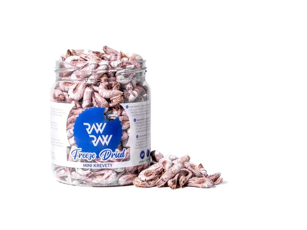 Rychlé Dodání RAW RAW mrazem sušené Mini Krevety 60g