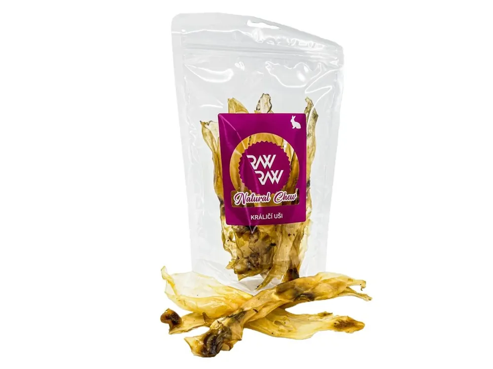 Ověřený RAW RAW Natural Chew Králičí uši 80g