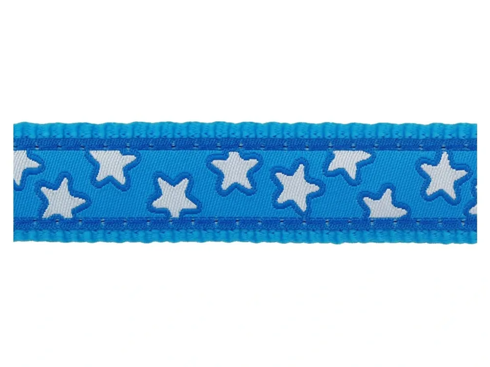 Sezónní Sleva Red Dingo vodítko přepínací – Stars White – 25 mm x 2 m