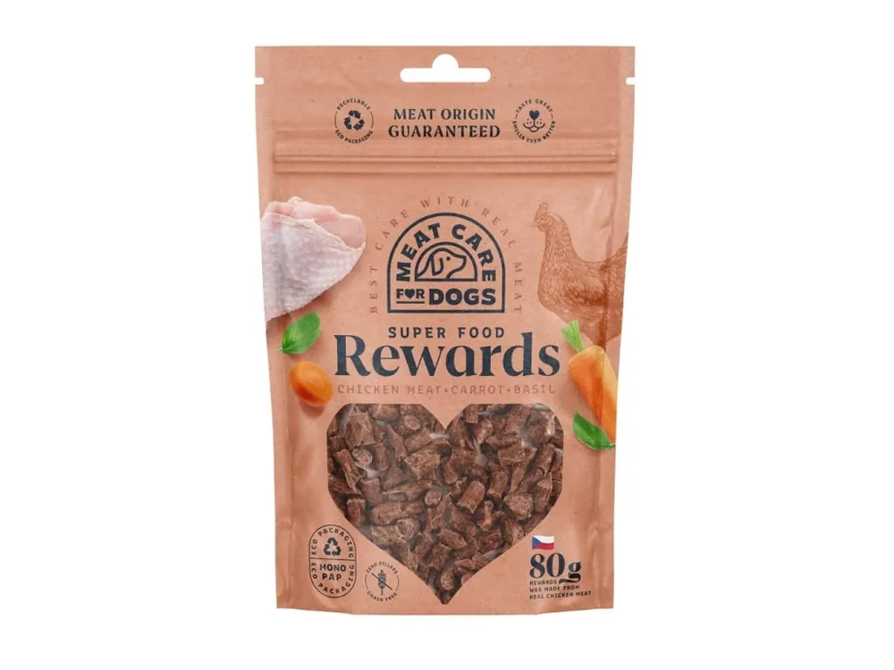 Rewards Dog kuřecí s mrkví a bazalkou 80 g - EXP 04.09.2025 Nakupujte Hned