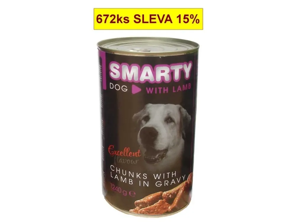 SMARTY Dog Veal/Telecí chunks, konzerva 1240 g Expresní Doručení