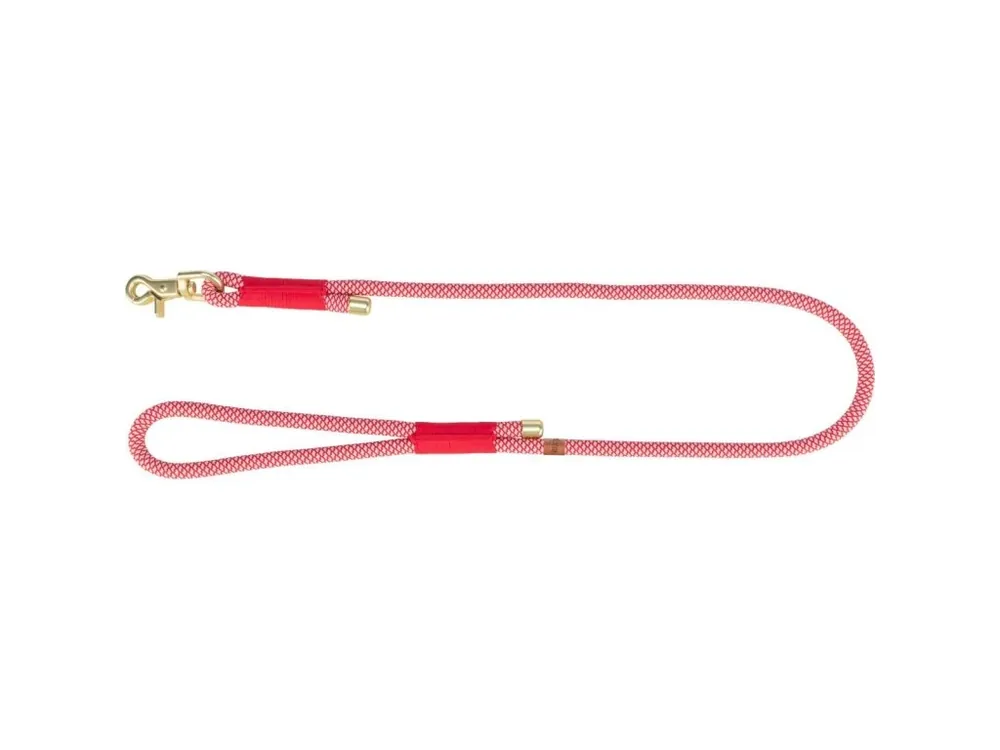 Zlevněný Soft Rope kulaté tkané vodítko, červená/krémová