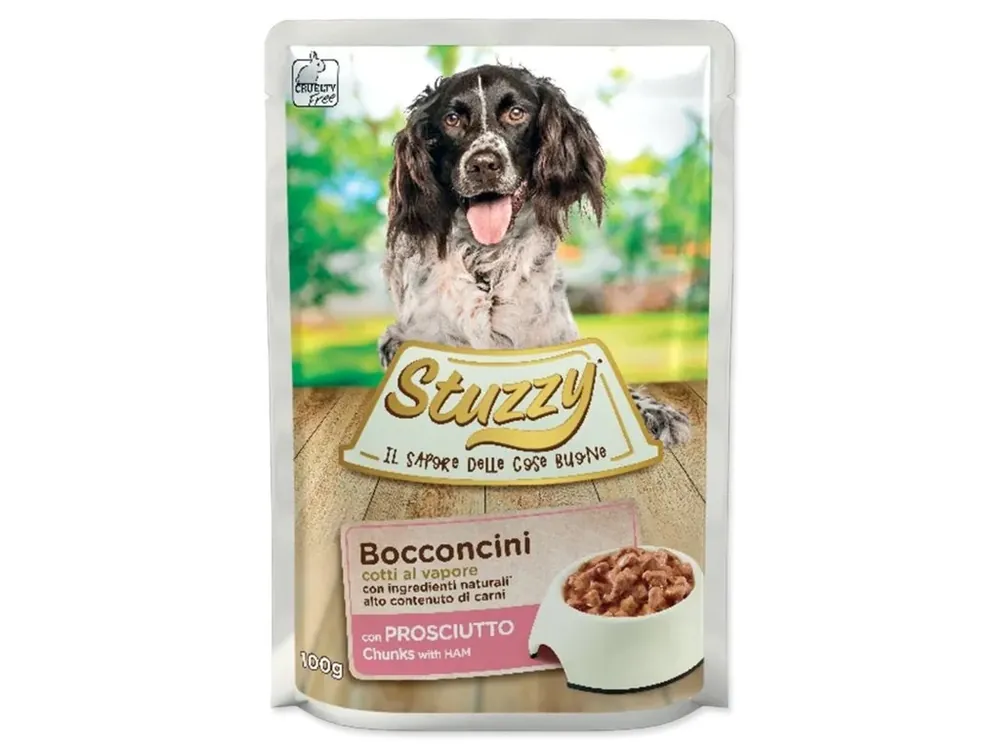 Stuzzy Dog kapsa Adult kousky šunky 100g Autentický