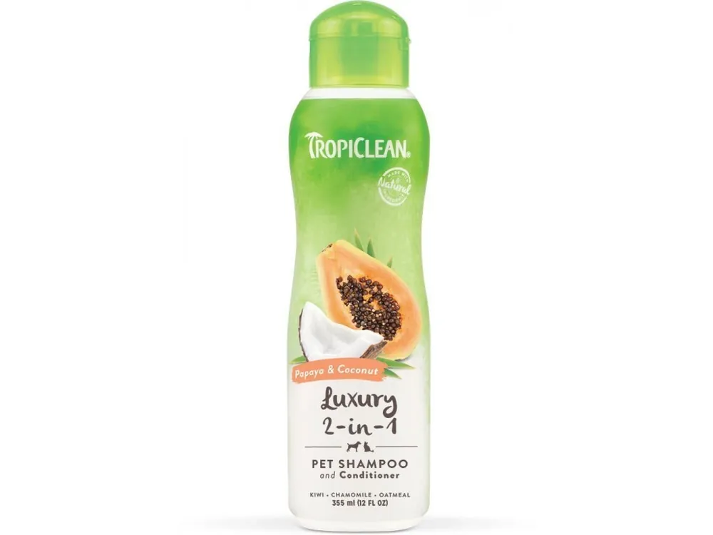 Levný TROPICLEAN šampón papaja a kokos 355ml