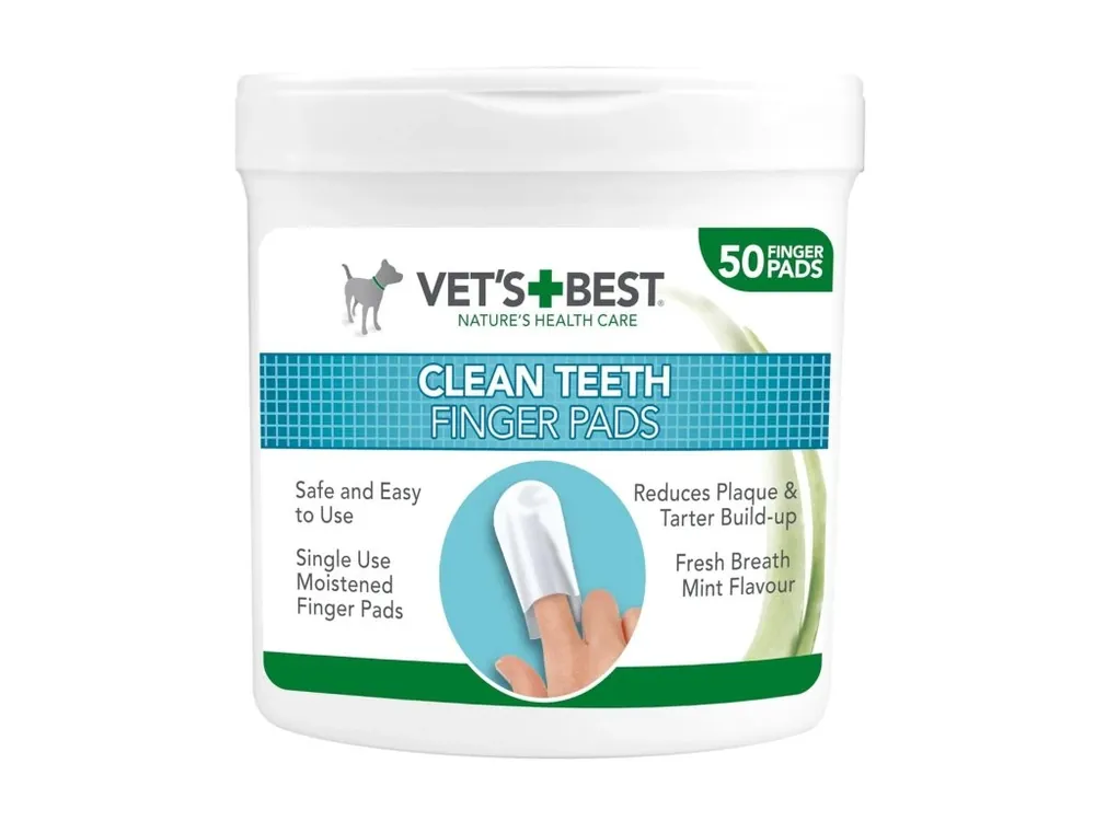 VET´s BEST Čistíci utěrky na zuby pro psy 50 ks Autentický