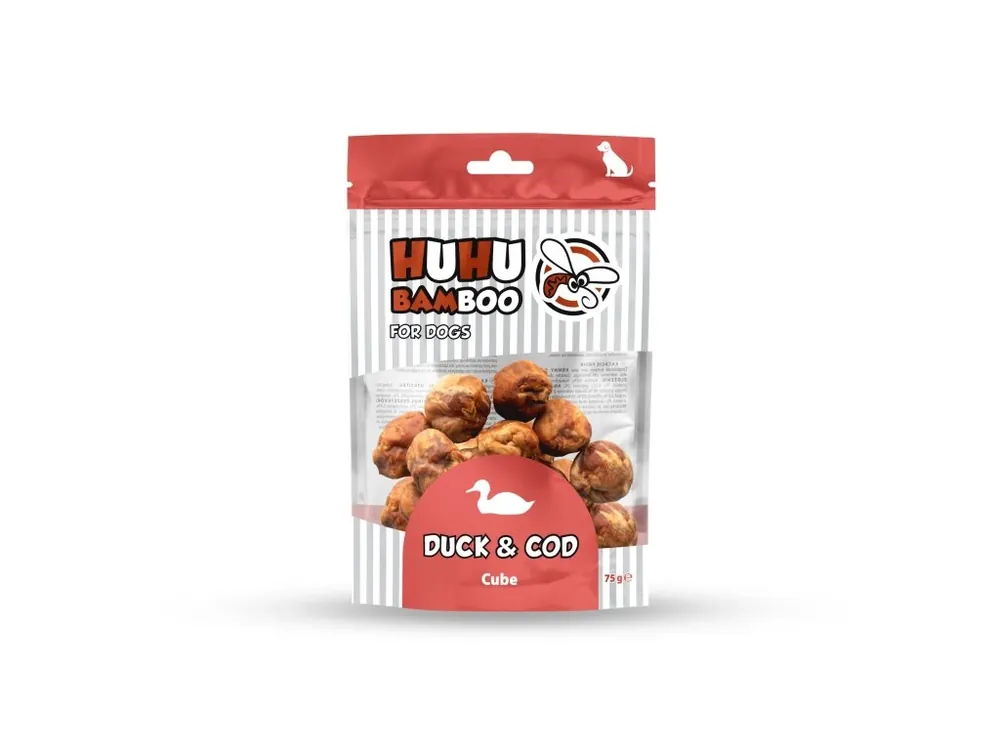VO Huhubamboo masové koule s kachním a treskou 75g Jen Po Omezenou Doba