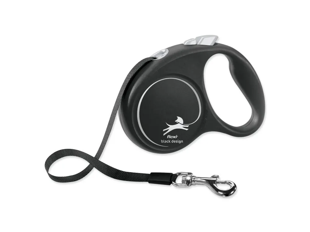 Poslední Šance Vodítko Flexi Black Design páska S černé 5m