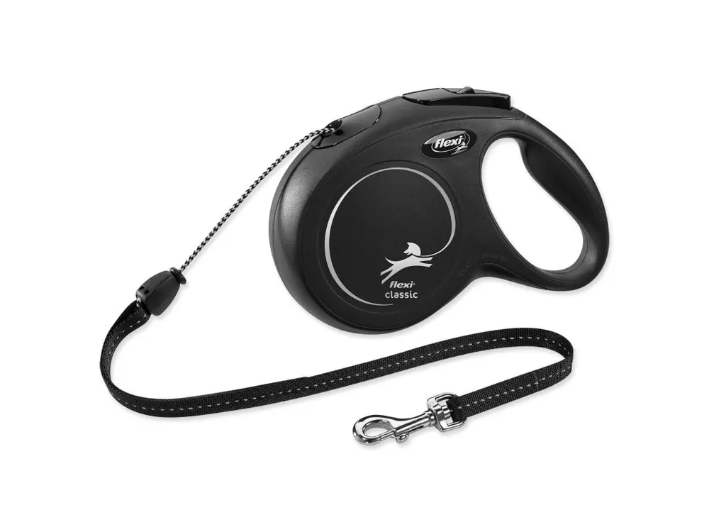 Vodítko Flexi Classic New lanko M černé 8m Rychlé Dodání