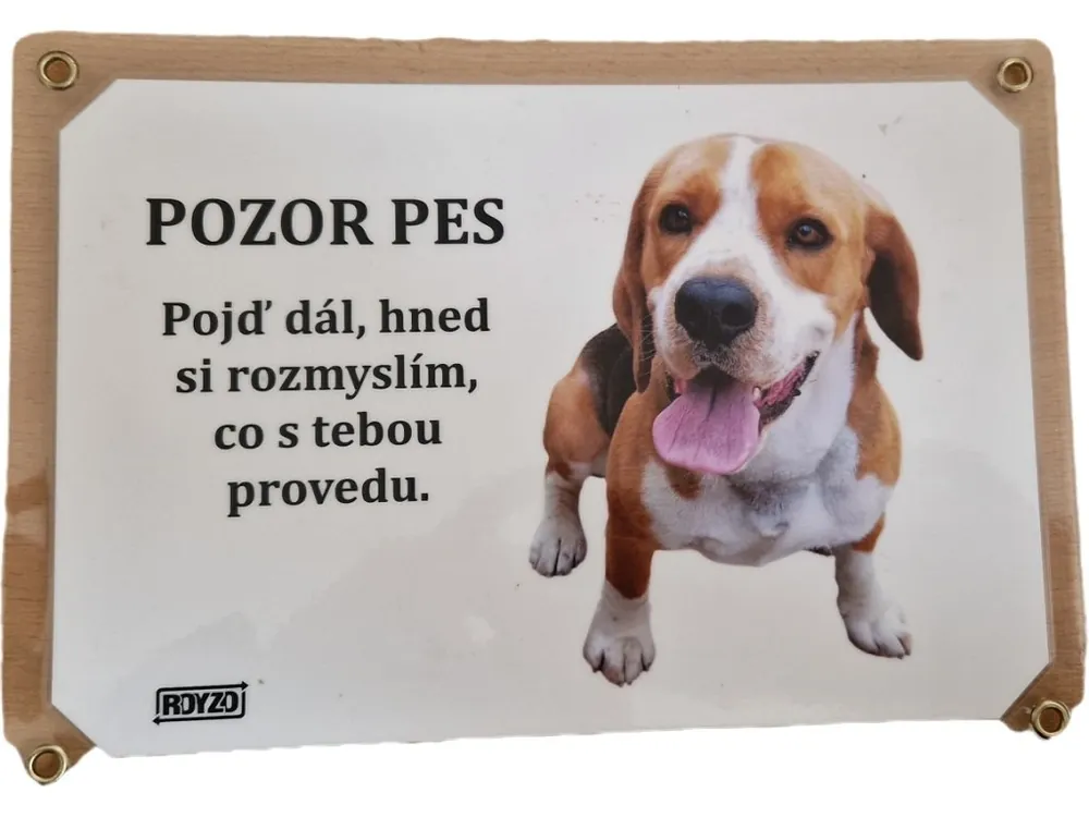 Must-Have Výstražná cedulka - Bígl
