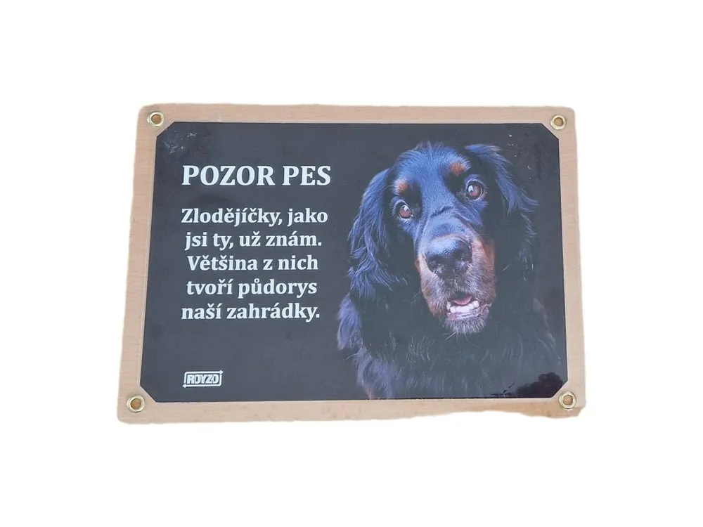 Výstražná cedulka - Gordonsetr Originální
