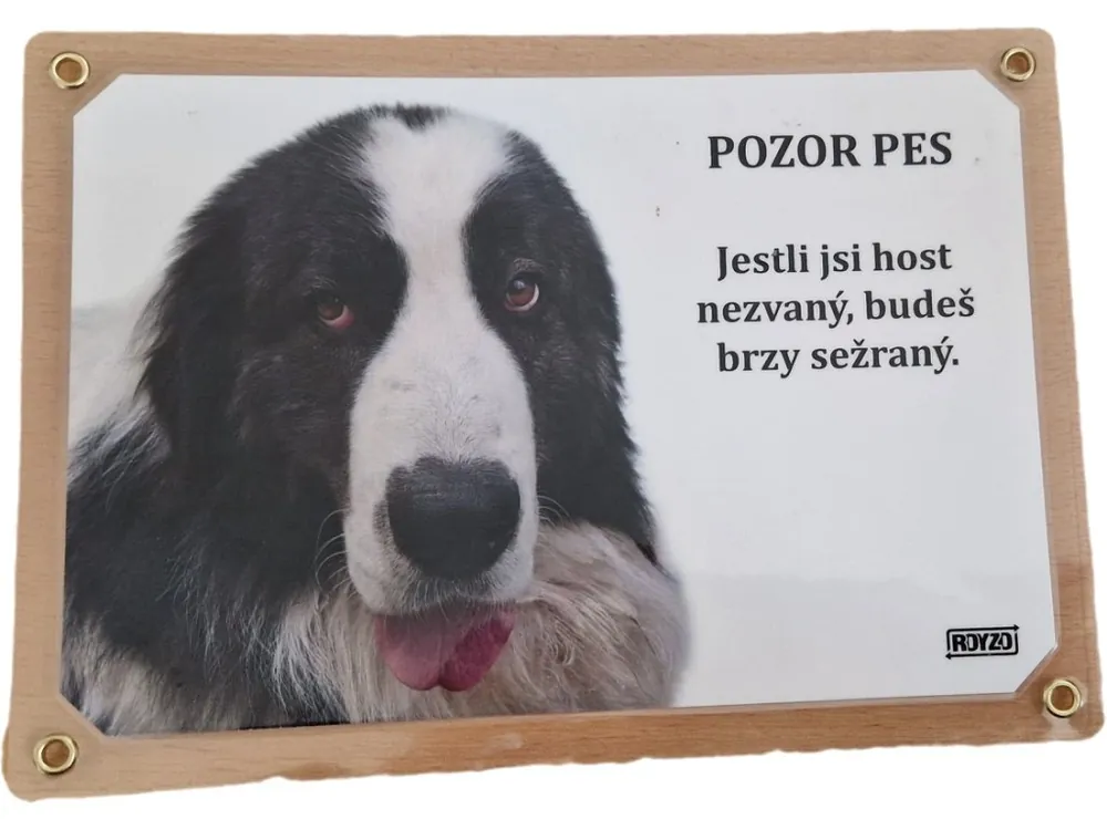 Výstražná cedulka - Pyrenejský mastin Speciální Cena
