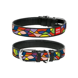 Aktuální WAUDOG obojek kožený Vitrage černý (30-39cm/2,0cm)