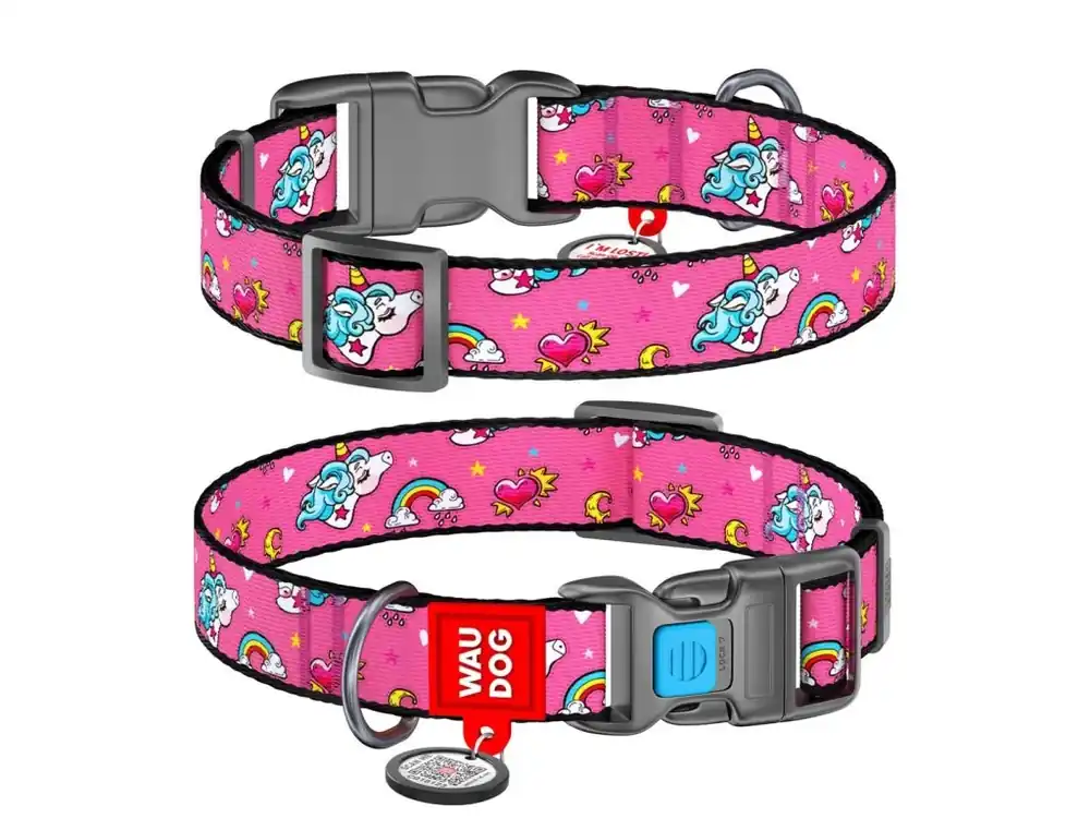 Nakupujte Hned WAUDOG obojek nylonový Jednorožec QR (37-58cm/2,5cm)