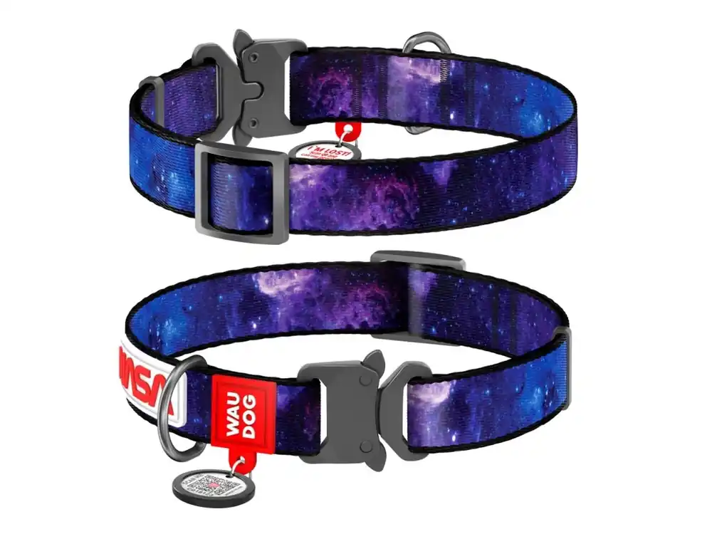 Ověřený WAUDOG obojek nylonový NASA21 Fastex QR (37-58cm/2,5cm)