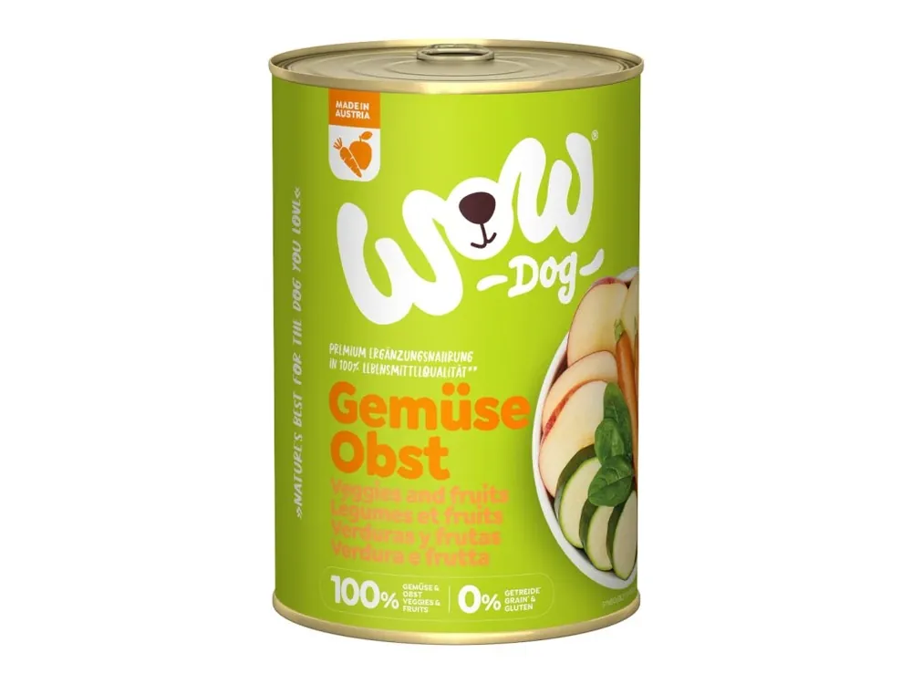 WOW konzerva PUR Zelenina a ovoce 400g Oblíbený