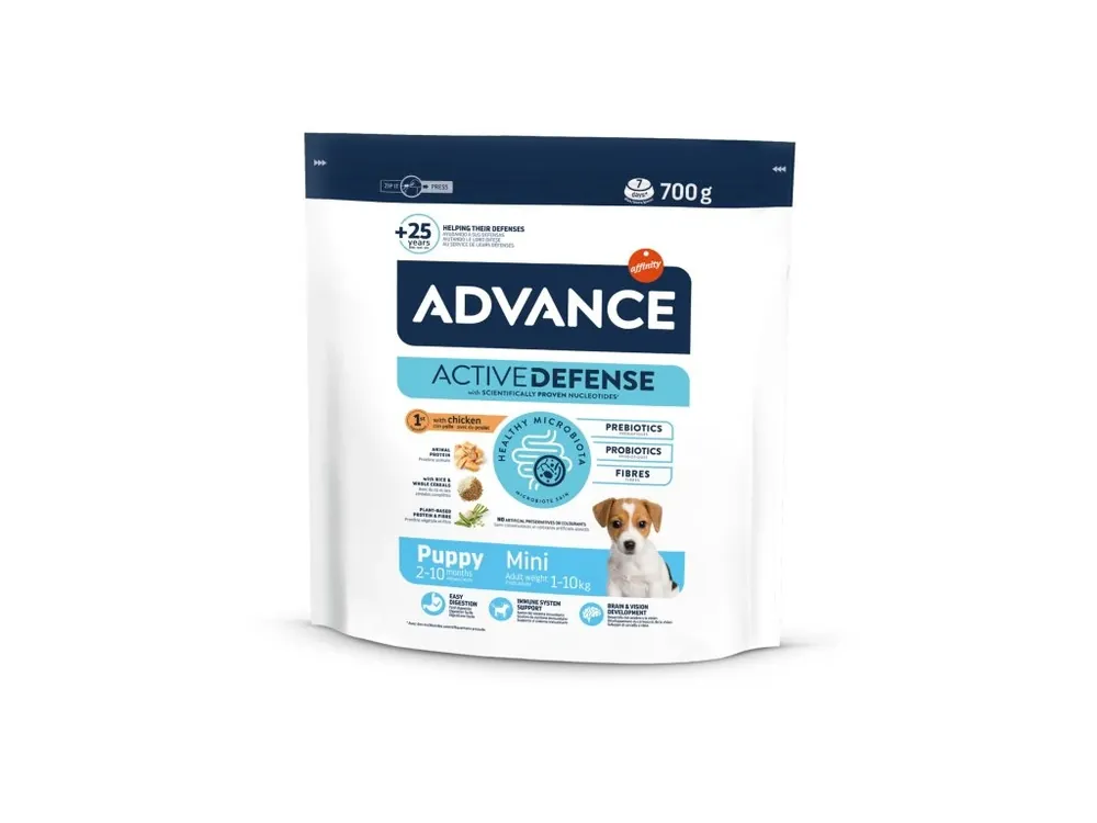 Výhodná Nabídka Advance puppy protect mini kure a ryze 700g