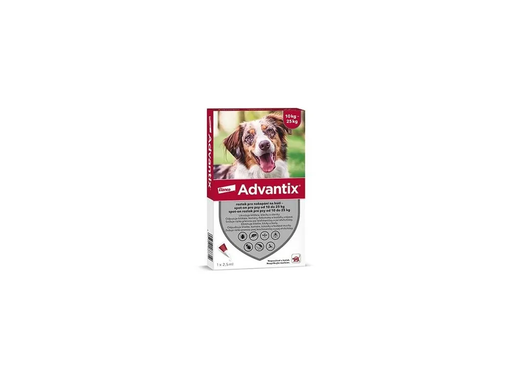 Zlevněný Advantix Spot On 1x2,5ml pro psy 10-25kg (1 pipeta)