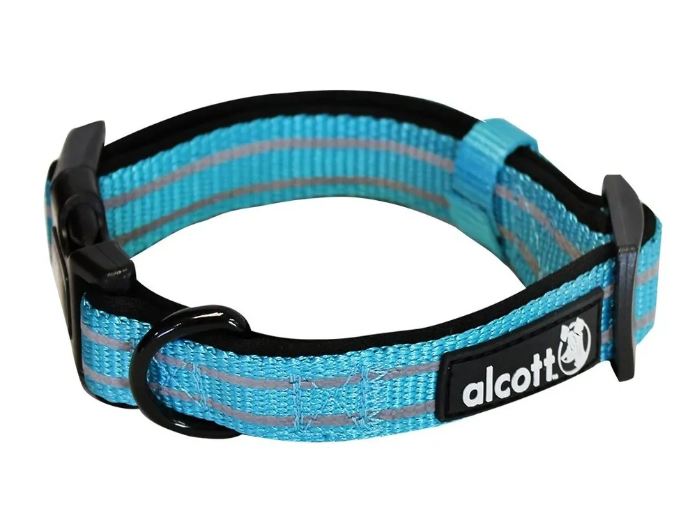 Vrácení Zdarma Alcott Reflexní obojek pro psy Adventure modrý velikost M